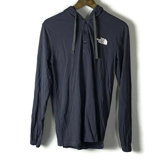 The North Face Other - THE NORTH FACE Mens Black Snap Henley Hoodlie Long Sleeve Pullover Size S